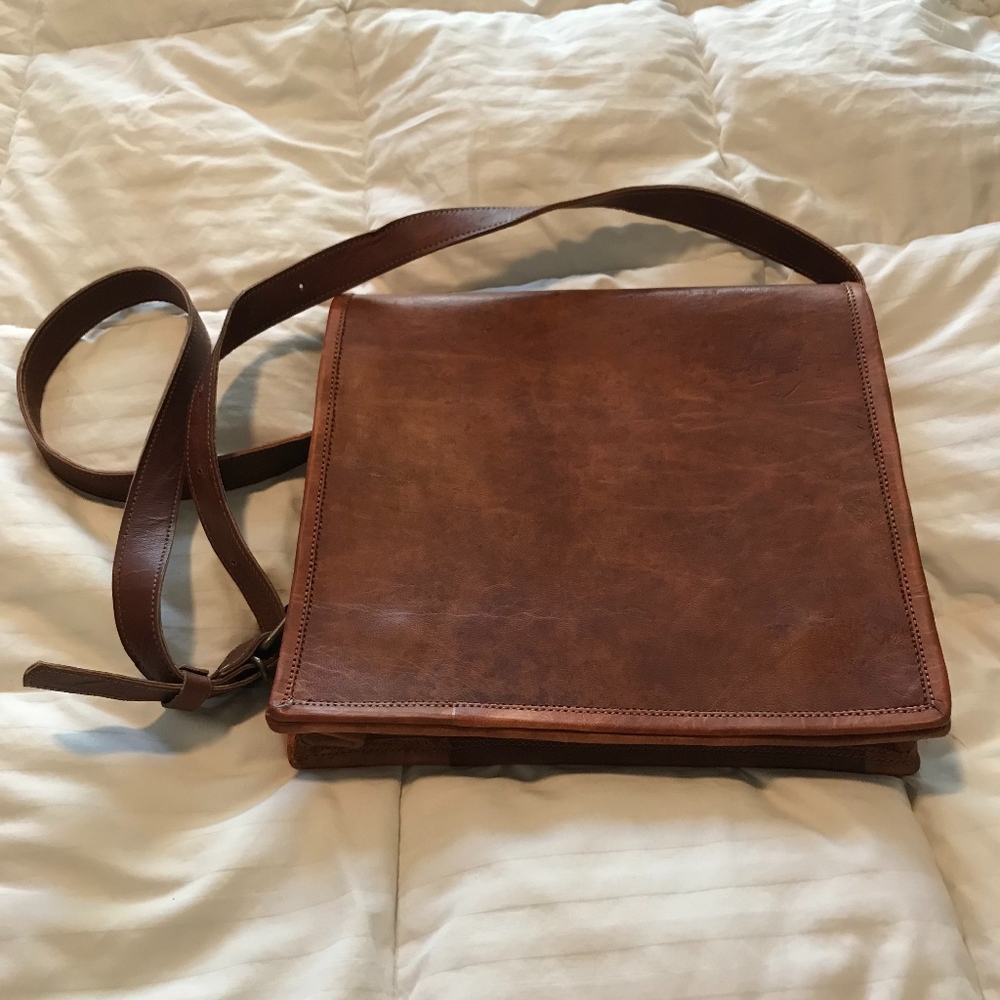 Vintage Leather "Mini" Messenger Bag